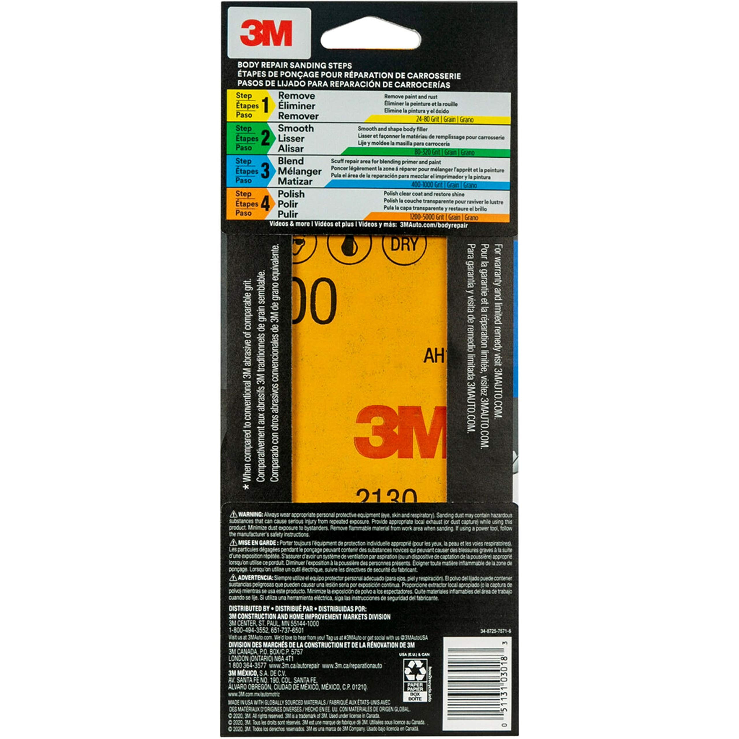 Foto 5 | Papel De Lija 3m Wetordry 03018, Grano 400, 5 Hojas, 9 X 23 Cm - Venta Internacional.