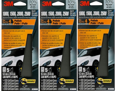 Foto 1 | Papel De Lija 3m Wetordry 03006, Grano Surtido 1000-2500 (paquete De 3) - Venta Internacional.