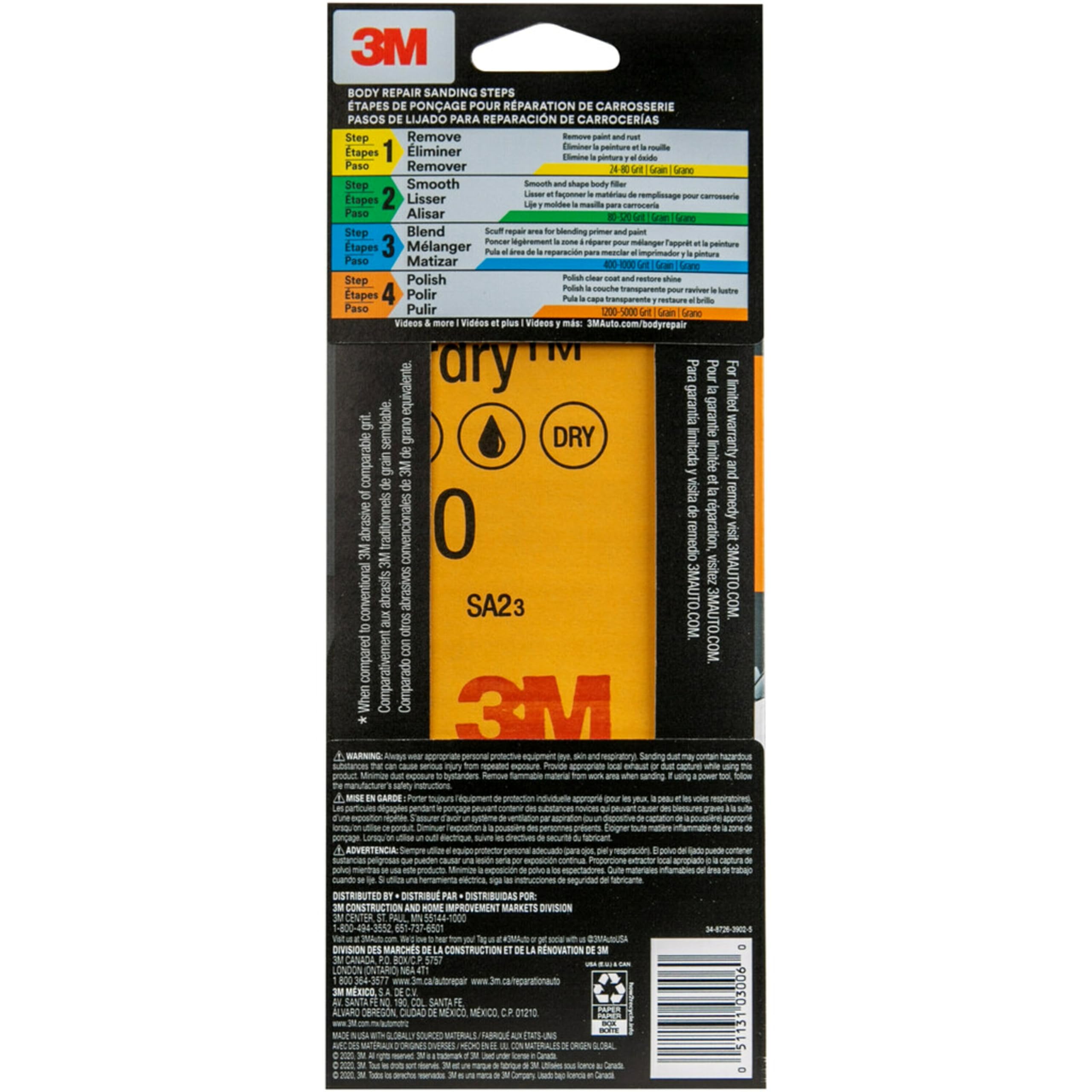 Foto 4 pulgar | Papel De Lija 3m Wetordry 03006, Grano Surtido 1000-2500 (paquete De 3) - Venta Internacional.