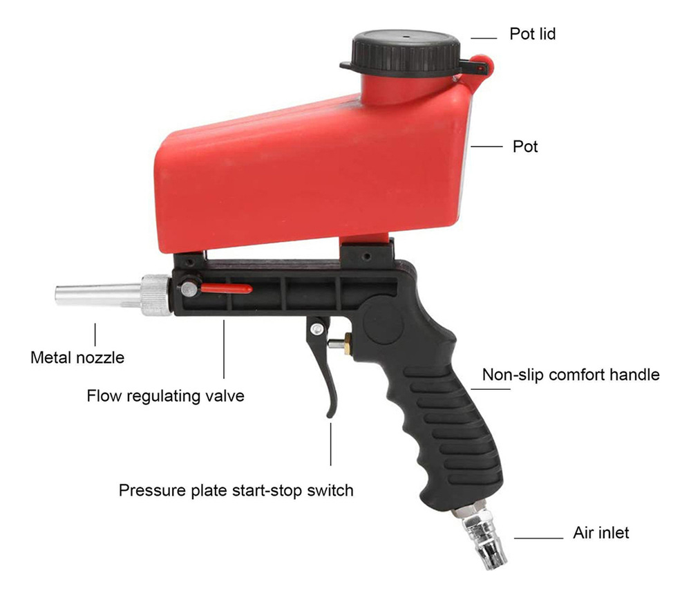 Foto 3 pulgar | Limpiador De Arena Para Eliminar La Corrosión Del Aire Para Máquina De Chorro De Arena, 90 Psi - Venta Internacional.