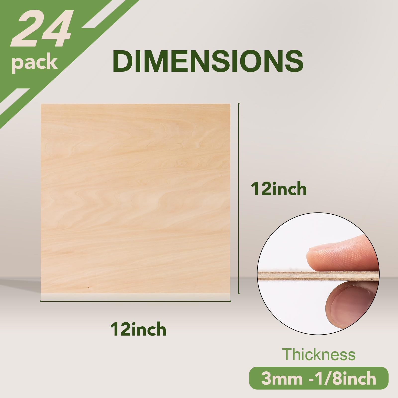 Foto 3 pulgar | Láminas De Madera Contrachapada Rowood Tasswood, 3 Mm, 12 X 12 X 0,3 Cm, Cortadas Con Láser - Venta Internacional.