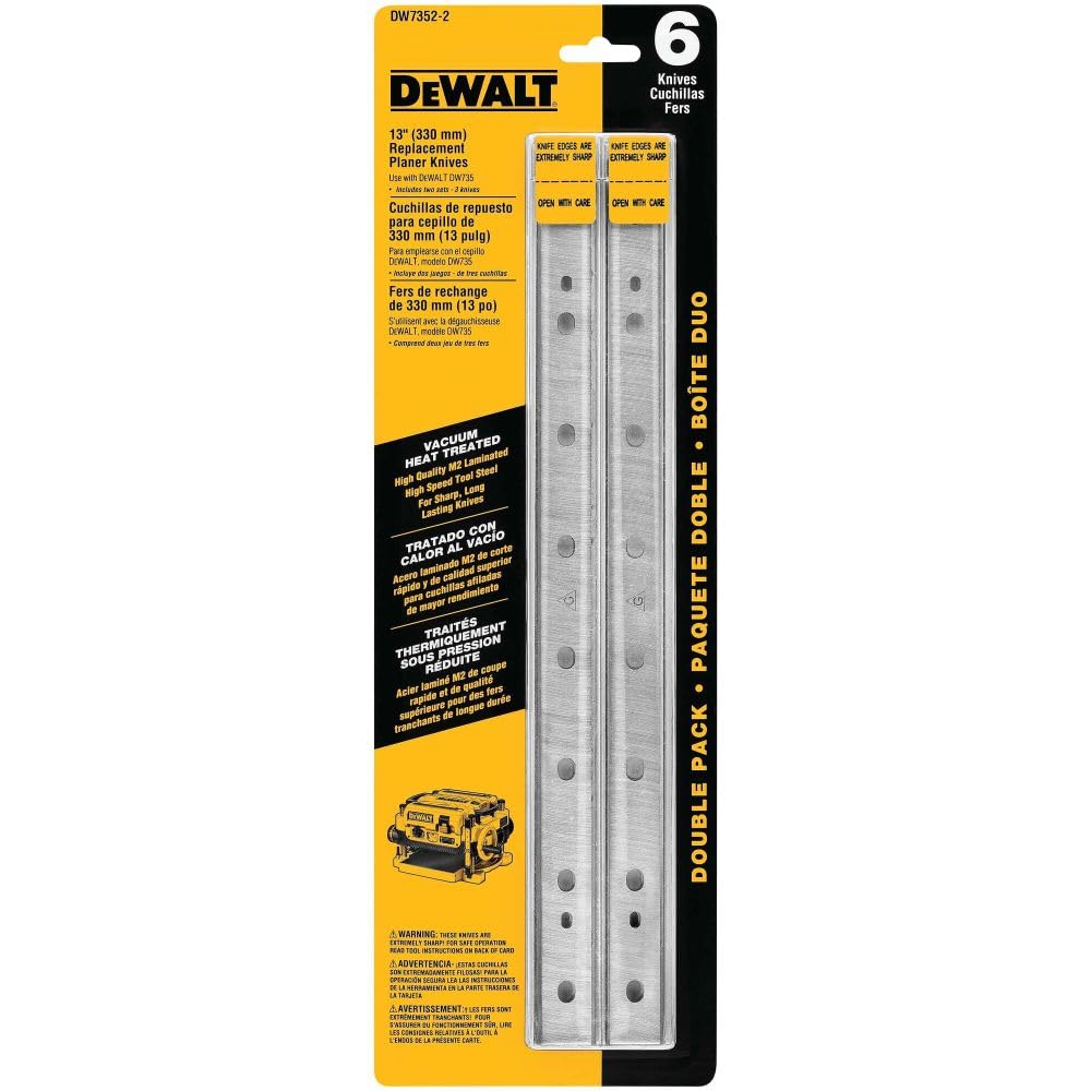 Foto 2 pulgar | Cuchillas De Repuesto Dewalt Dw7352-2 Para Dw735 (2 Juegos) - Venta Internacional.