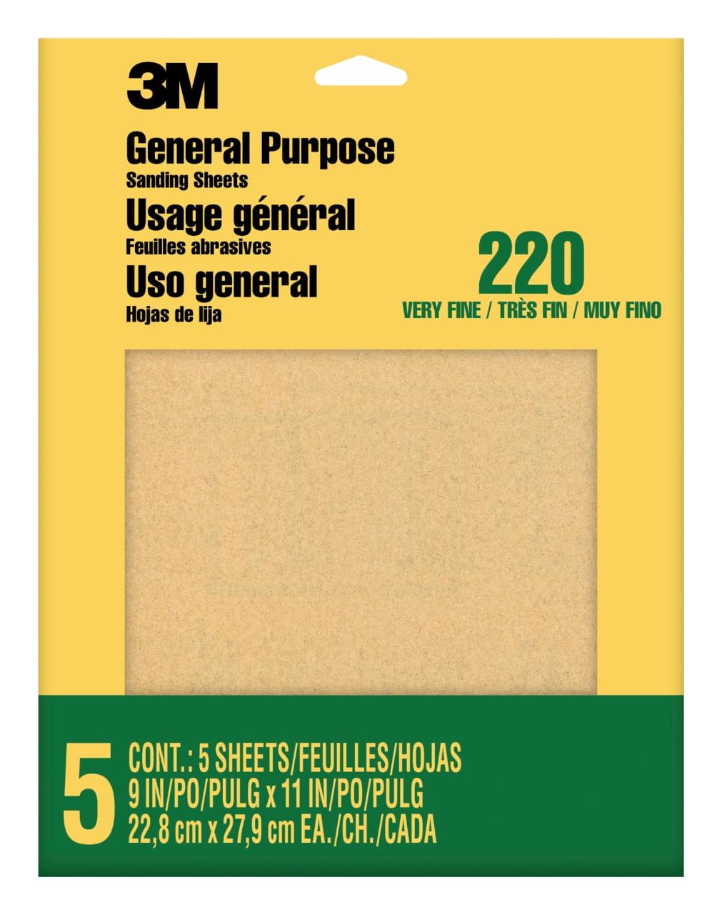 Foto 2 pulgar | Papel De Lija 3m 9000na-20, Grano 220, 5 Hojas Para Pintar Madera Y Metal - Venta Internacional.