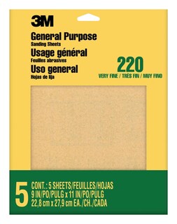 Foto 1 | Papel De Lija 3m 9000na-20, Grano 220, 5 Hojas Para Pintar Madera Y Metal - Venta Internacional.