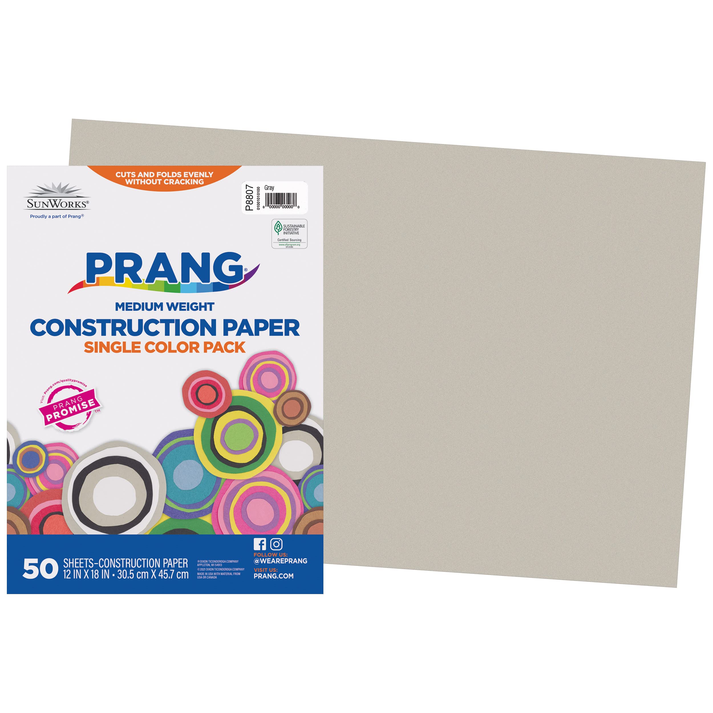 Foto 2 pulgar | Papel De Construcción Prang Sunworks Gris, 12 X 18, 50 Hojas - Venta Internacional.