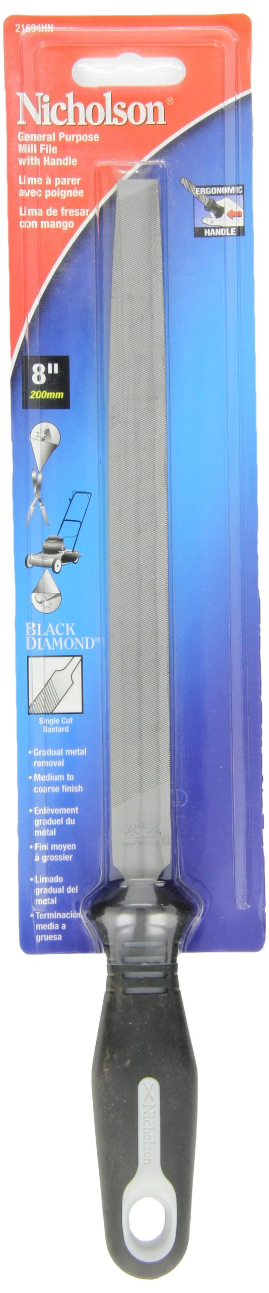 Foto 1 | File Nicholson 8 Mill Bastard De Corte Único Con Mango Ergonómico - Venta Internacional.
