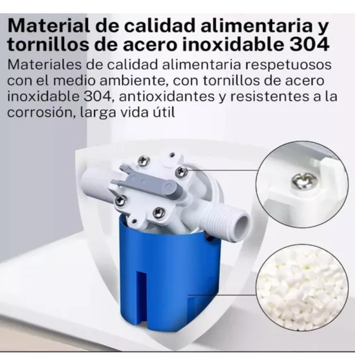 Foto 4 pulgar | 2pcs Flotador De Válvula De Control De Nivel De Aguaeo Safe Importsesi-20264 Azul