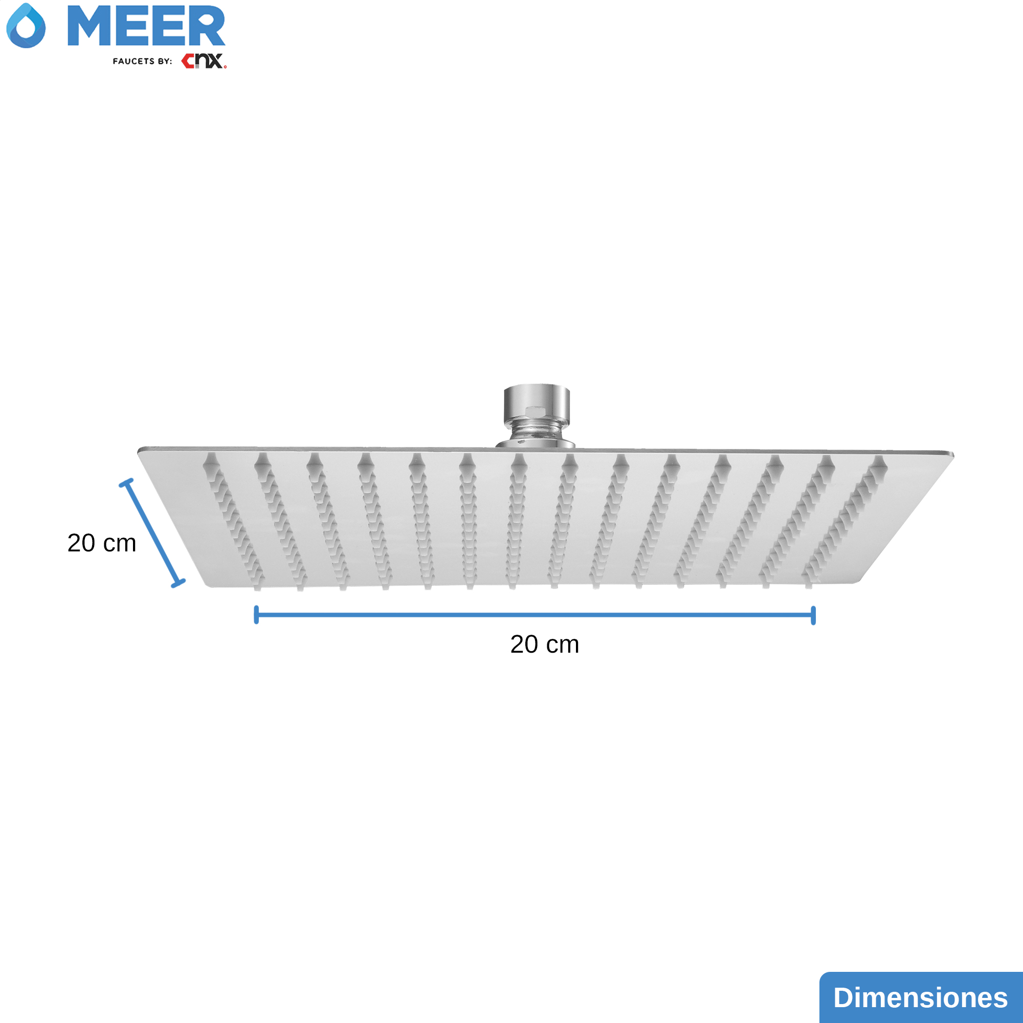 Foto 5 pulgar | Regadera Cuadrada, Tubo de 40cm, Mezcladora Monomando y Mezcladora para Lavabo