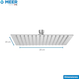 Foto 4 | Regadera Cuadrada, Tubo de 40cm, Mezcladora Monomando y Mezcladora para Lavabo