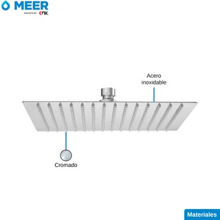 Foto 5 | Regadera Cuadrada, Tubo de 40cm, Mezcladora Monomando y Mezcladora para Lavabo