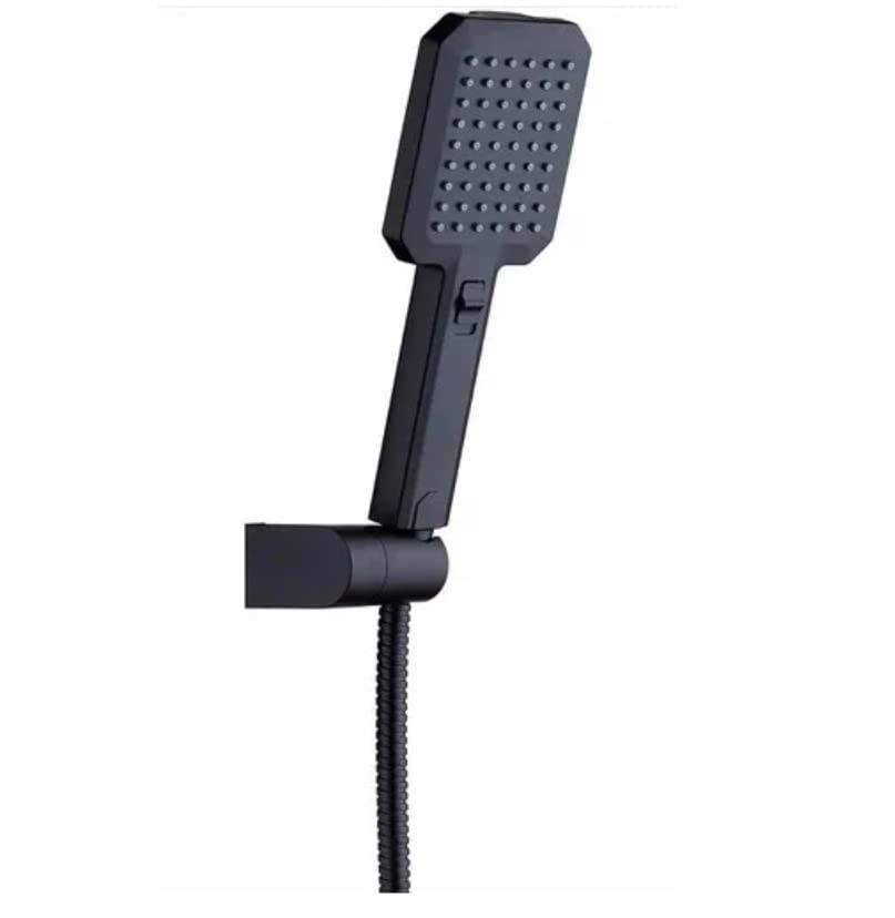 Foto 4 pulgar | Regadera CNX 26 cm+ Tubo 50 cm+ Regadera Teléfono Negra