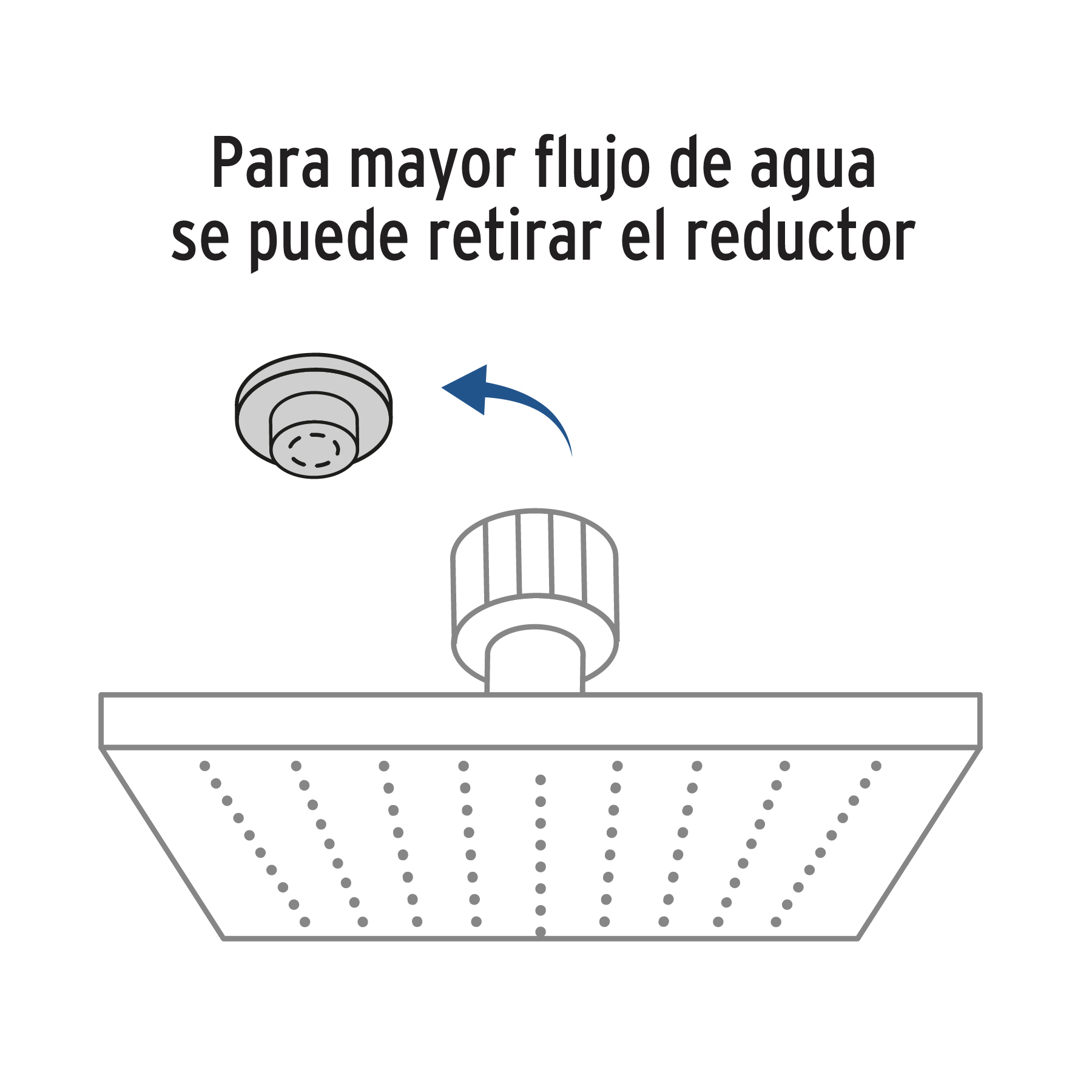 Foto 2 | Regadera Cromo 10'' Foset R-310S color Cromo Plato Cuadrado Delgado sin Brazo