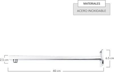 Foto 3 | Brazo Y Chapetón Para Regadera De Ducha En Acero Inoxidable (40 Cm De Longitud) Cuello Para Regadera Con Chape