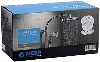 Foto 3 | Juego De Manerales Para Regadera (manija Transparente), Fabricado En Latón, Incluye Chapetón