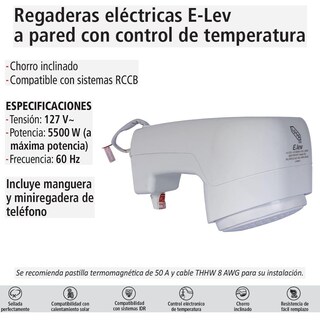Foto 5 | Regadera Electrónica De Temperatura Progresiva, Blanca, Iusa Rain