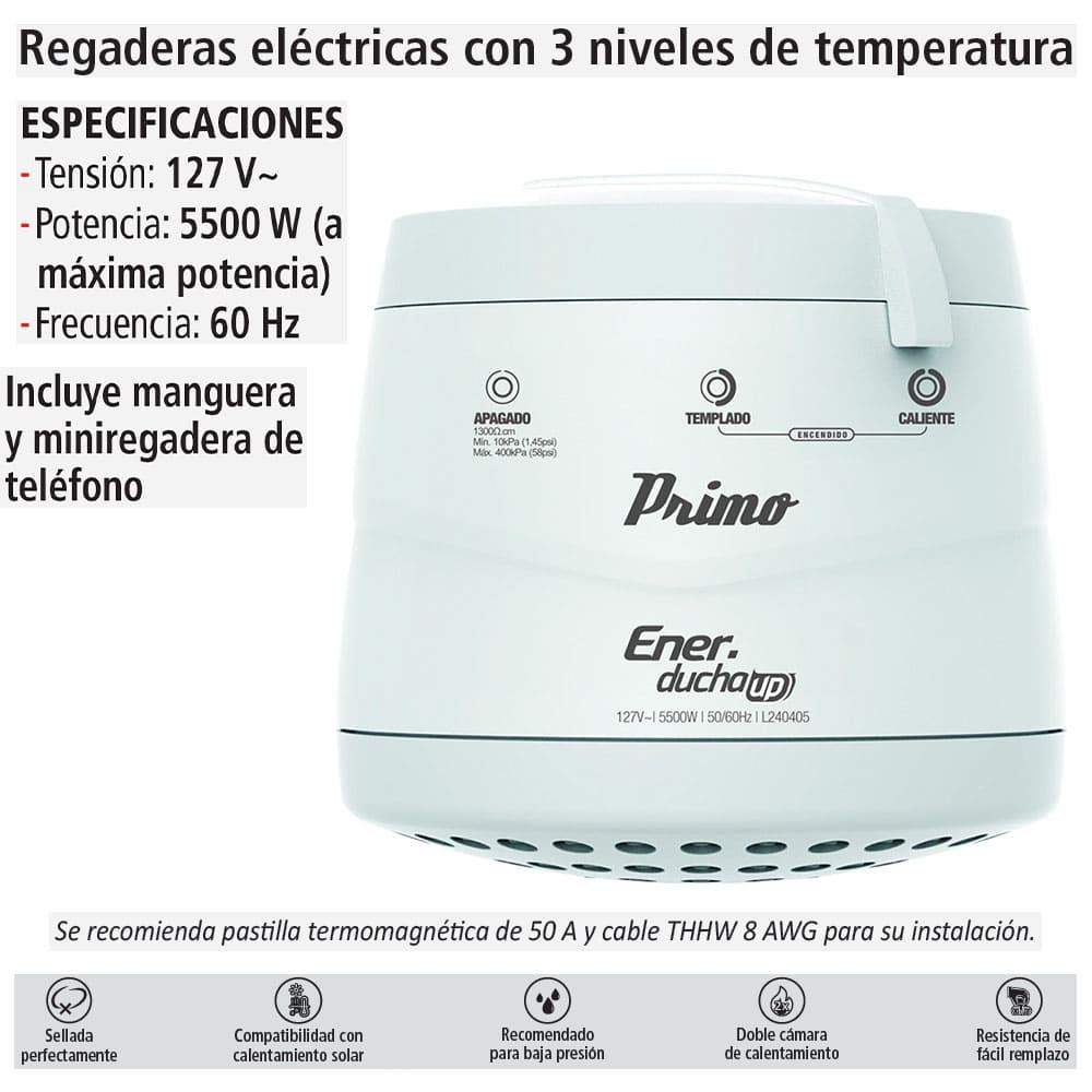 Foto 4 | Regadera Eléctrica IUSA de 3 Temperaturas Blanca Primo Esencial