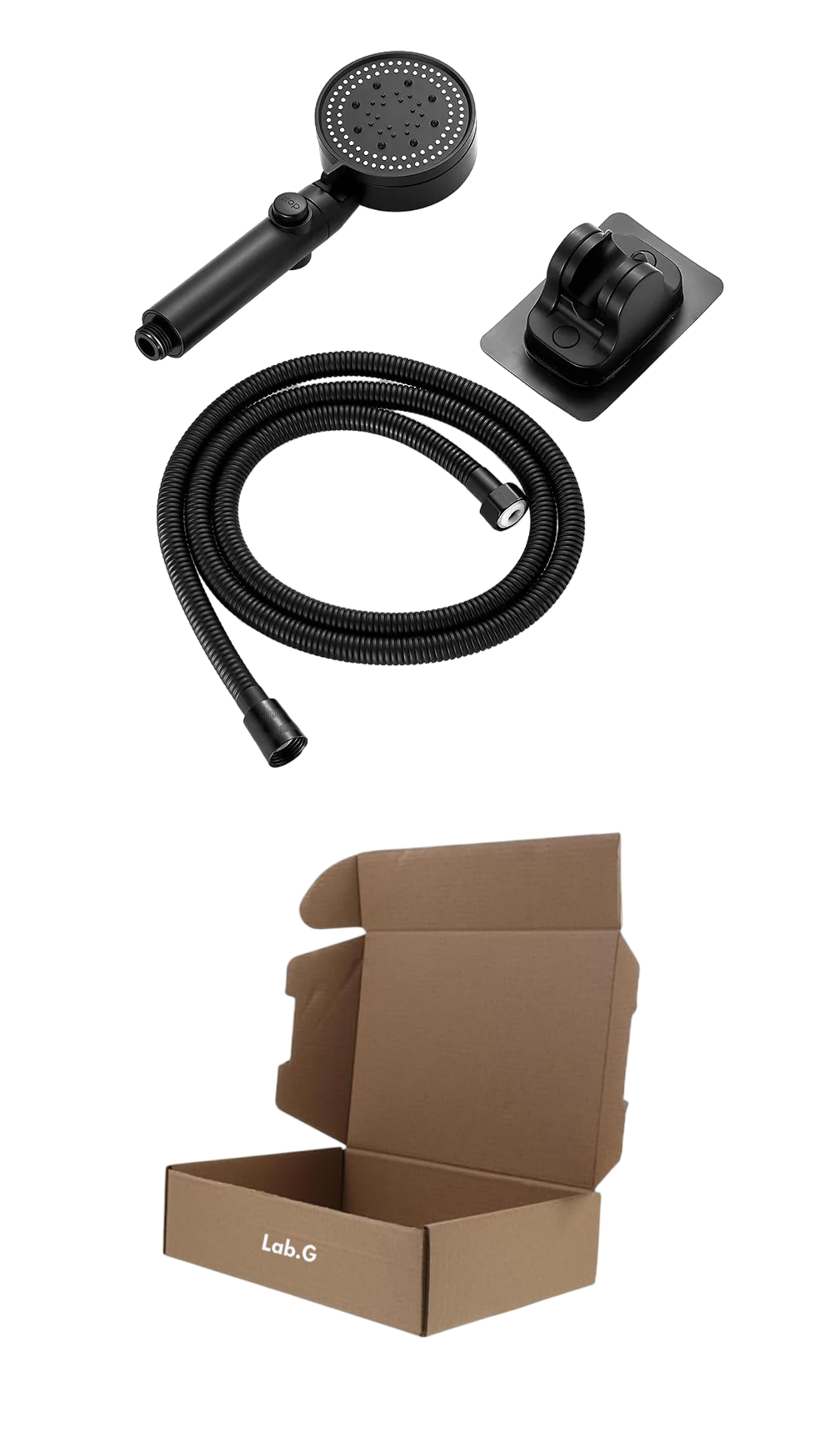 Foto 1 | Regadera Kit De Ducha Tipo Telefono De Mano Acero Inoxidable Negra
