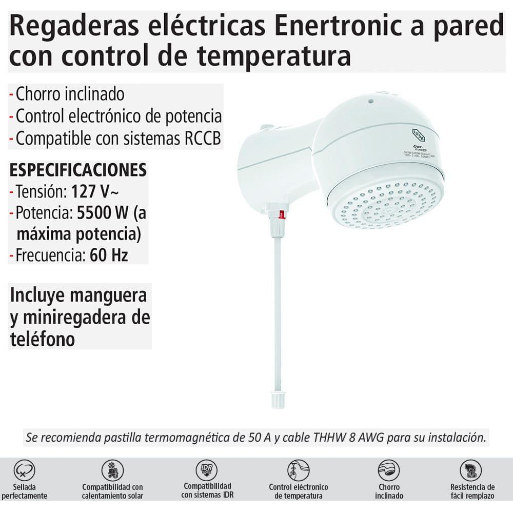 Foto 5 pulgar | Regadera Electrónica De Temperatura Progresiva Iusa Rain Color Blanco