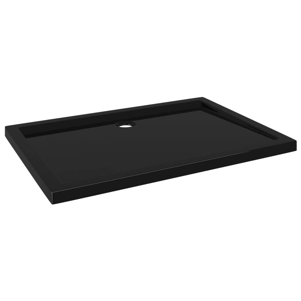 Foto 2 pulgar | Plato De Ducha Vidaxl De Umbral Bajo, Abs Negro, 80 X 110 Cm - Venta Internacional.