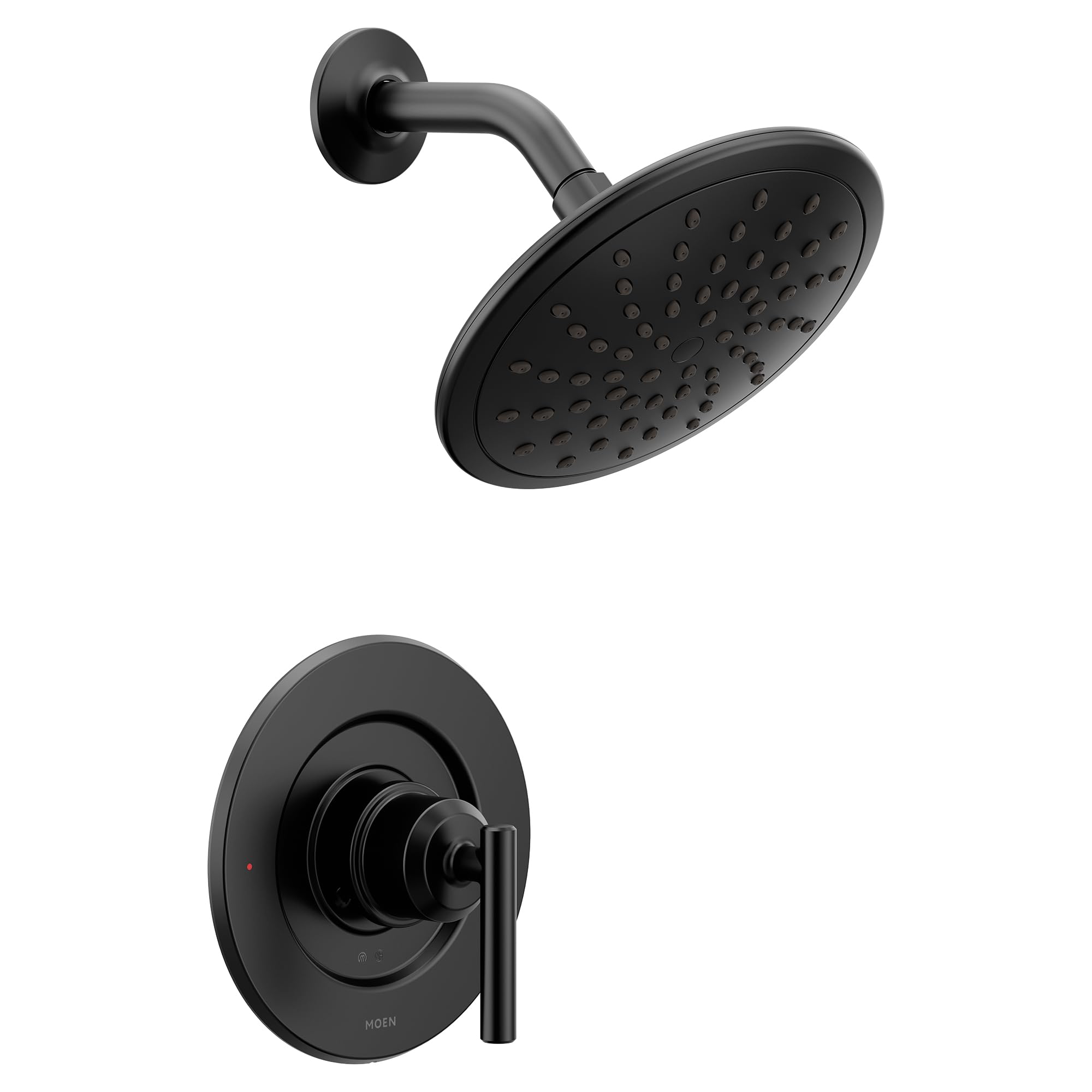 Moldura De Ducha Moen Gibson Negro Mate Con Cabezal De Ducha Tipo Lluvia T300 - Venta Internacional.
