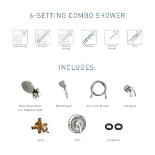 Foto 7 | Combo De Ducha Moen Engage Magnetix Chrome 82304 - Venta Internacional.