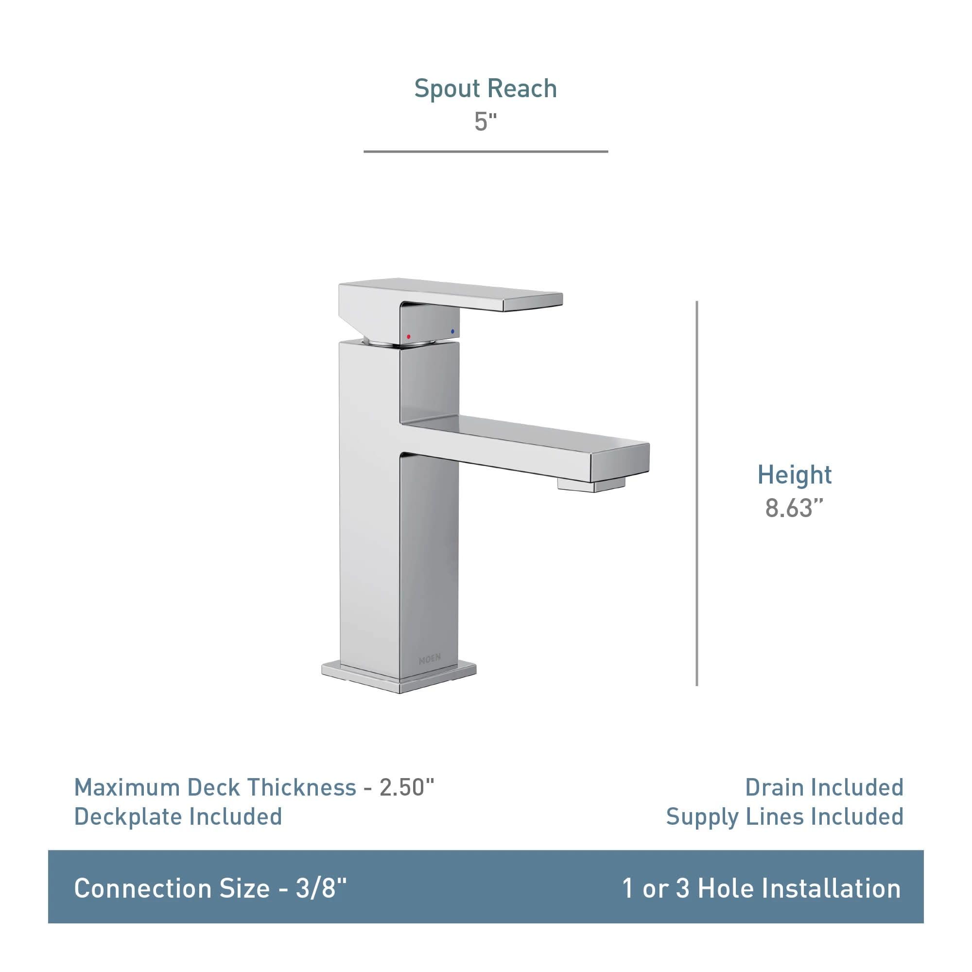 Foto 2 | Grifo Para Lavabo De Baño Moen Revyl, Cromado, Monomando 84771 - Venta Internacional.
