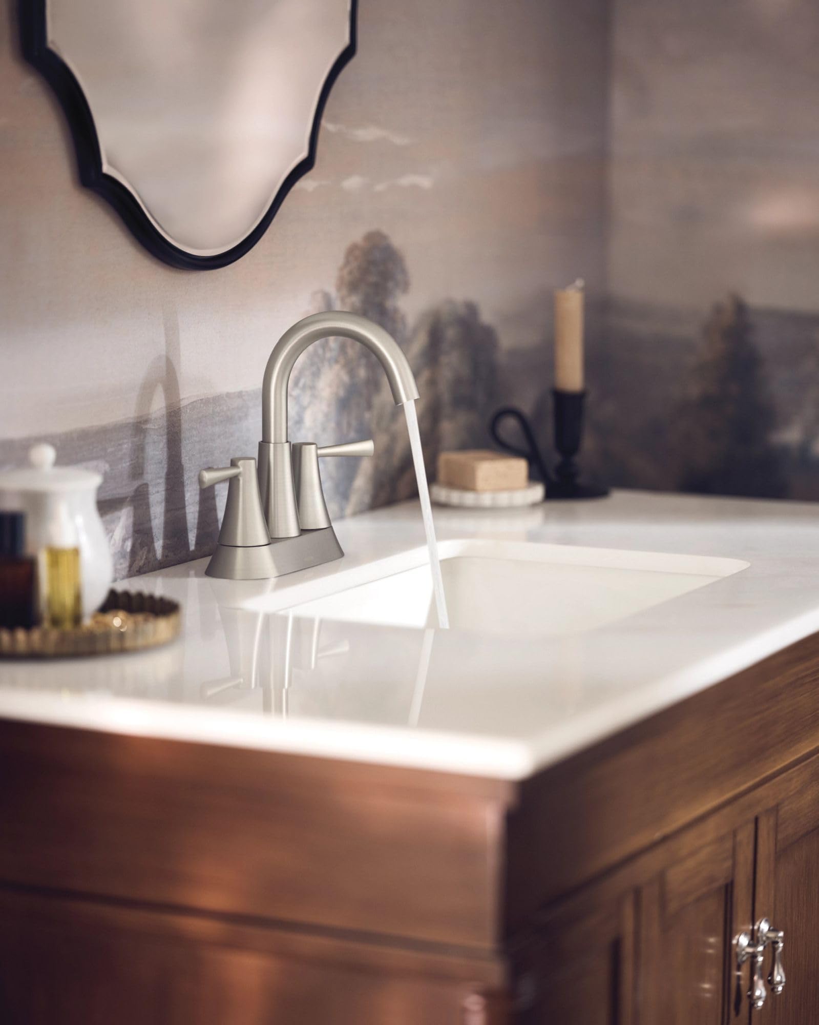 Foto 4 | Grifo De Baño Moen Ronan Spot Resist En Níquel Cepillado - Venta Internacional.