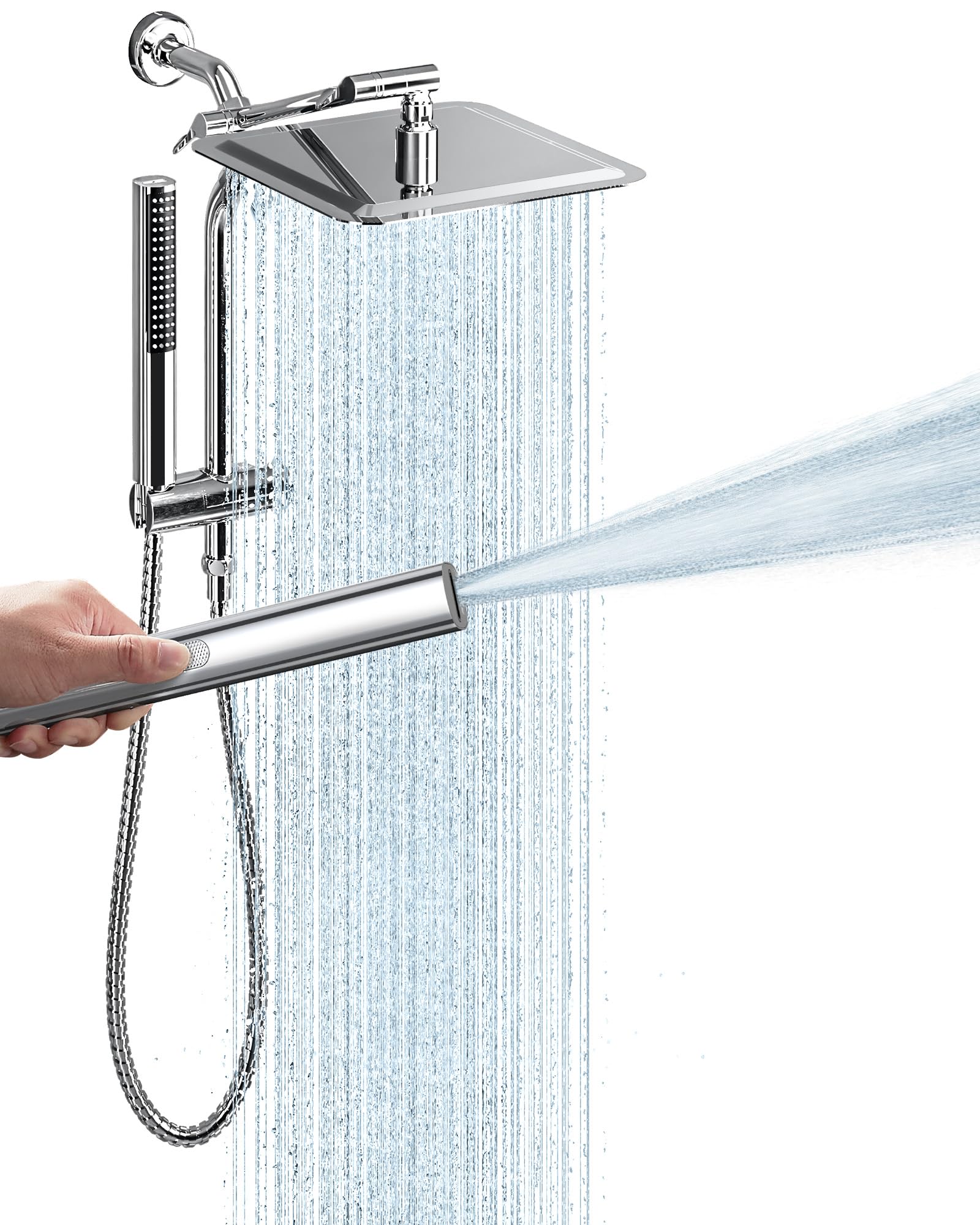 Alcachofa De Ducha Veken Luxury Rain De 25 Cm Con Rociador Portátil  Cromado - Venta Internacional.