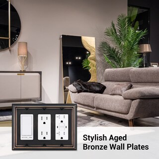 Foto 3 | Platos De Pared Dewenwils De Bronce Envejecido Con Triple Decoración, Paquete De 2 - Venta Internacional.