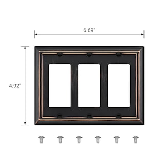 Foto 6 | Platos De Pared Dewenwils De Bronce Envejecido Con Triple Decoración, Paquete De 2 - Venta Internacional.