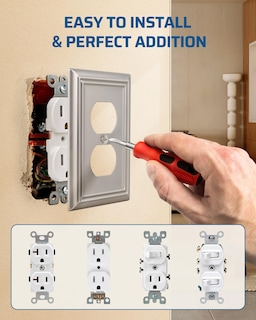 Foto 3 | Placa De Pared Dewenwils Duplex Outlet De Níquel Cepillado, Paquete De 4 Unidades - Venta Internacional.