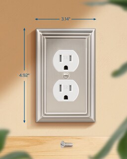 Foto 7 | Placa De Pared Dewenwils Duplex Outlet De Níquel Cepillado, Paquete De 4 Unidades - Venta Internacional.