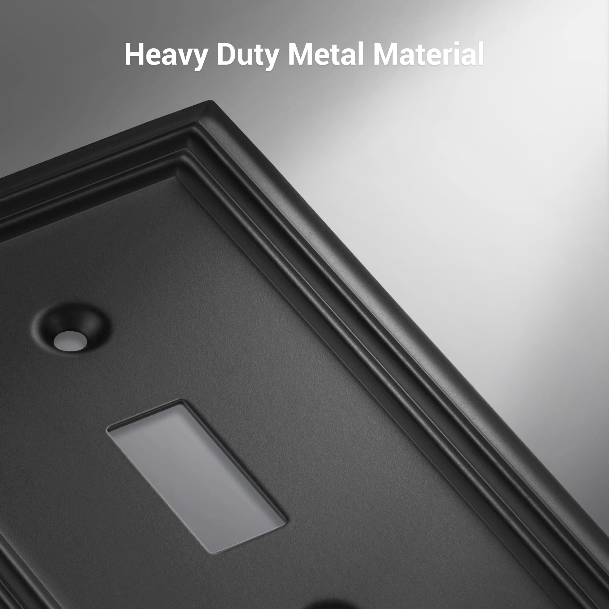 Foto 2 | Interruptor De Luz Metálico Con Palanca Dewenwils De Wall Plates, Negro, Paquete De 4 - Venta Internacional.