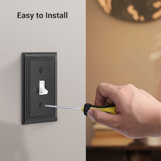 Foto 4 | Interruptor De Luz Metálico Con Palanca Dewenwils De Wall Plates, Negro, Paquete De 4 - Venta Internacional.
