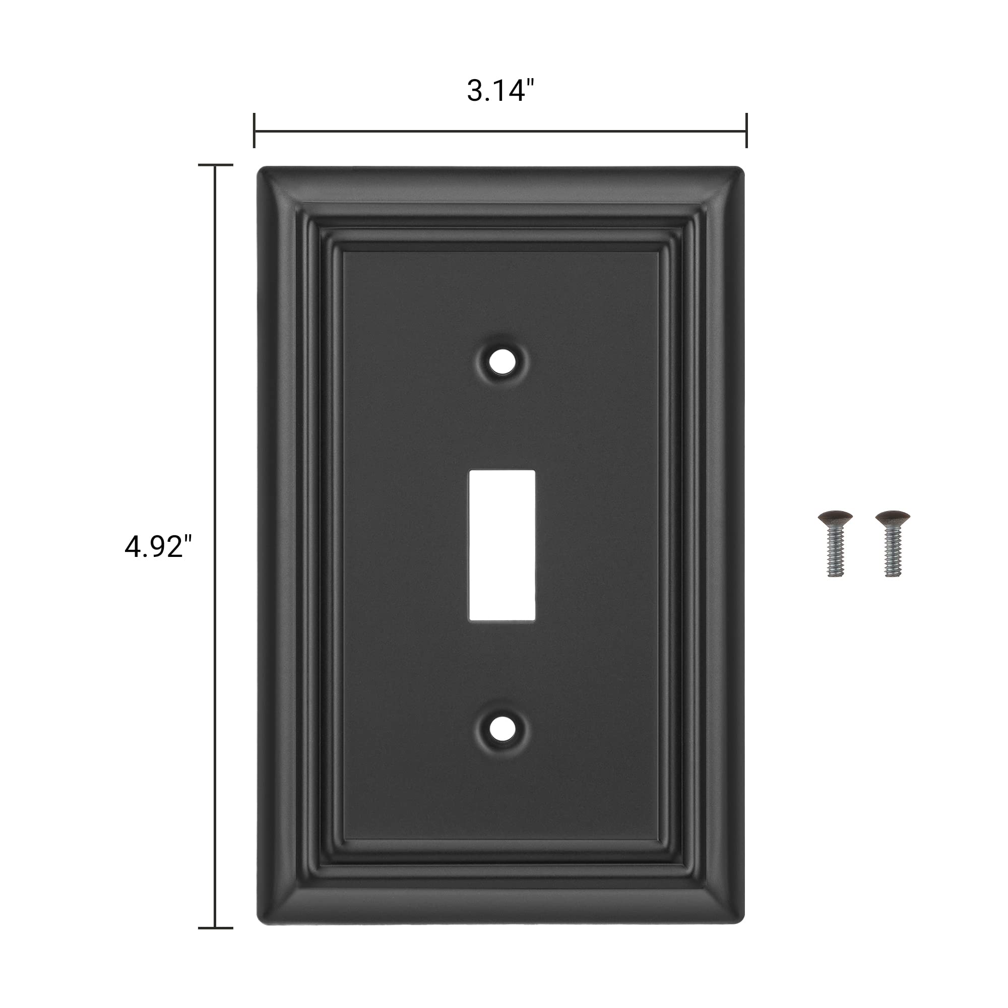 Foto 7 pulgar | Interruptor De Luz Metálico Con Palanca Dewenwils De Wall Plates, Negro, Paquete De 4 - Venta Internacional.