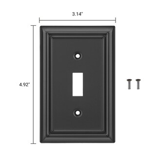 Foto 6 | Interruptor De Luz Metálico Con Palanca Dewenwils De Wall Plates, Negro, Paquete De 4 - Venta Internacional.