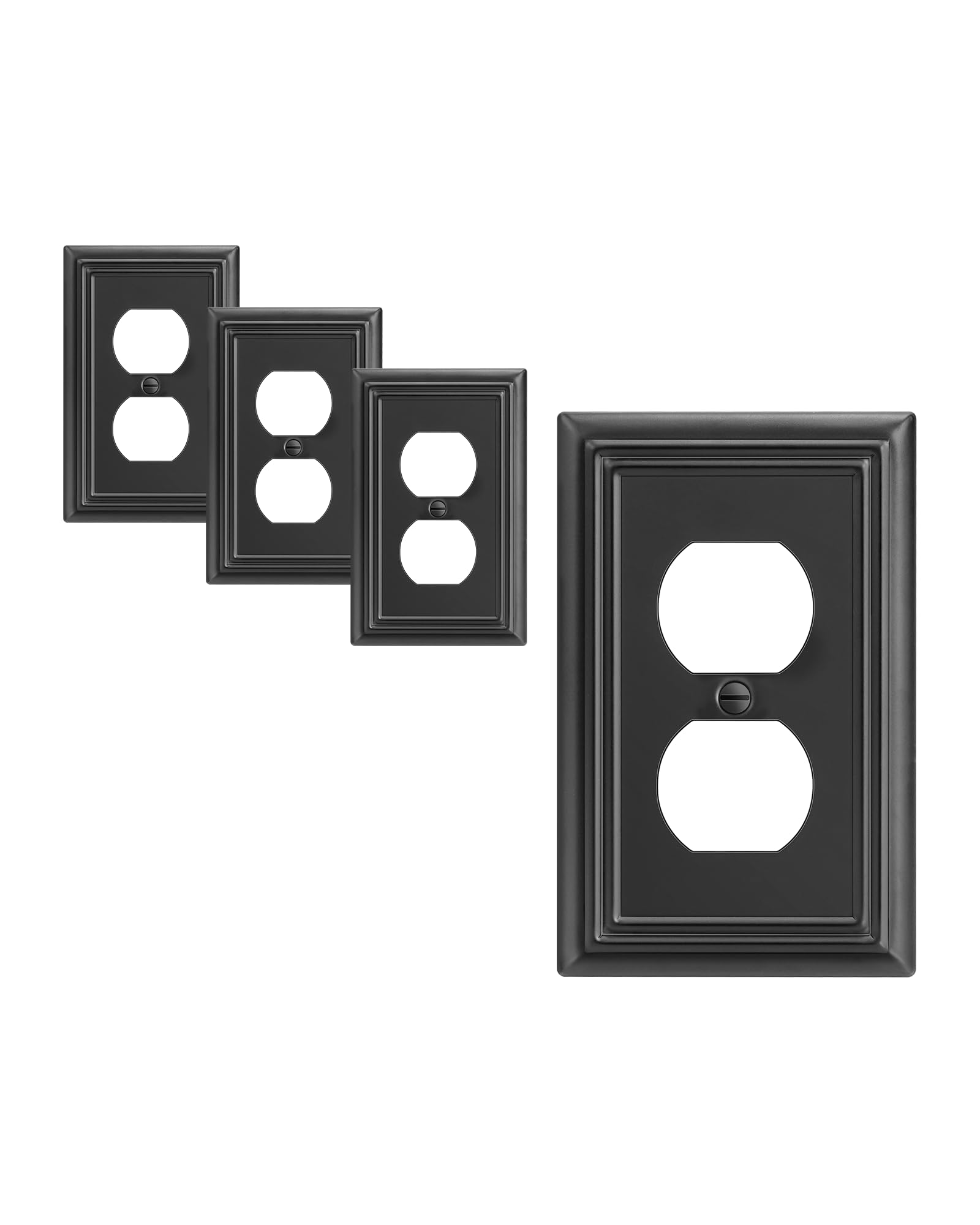 Foto 1 | Cubiertas Metálicas Para Enchufes Dewenwils, Paquete De 4 Unidades, Negras, 12,4 X 8 Pulgadas, Eléctricas - Ve