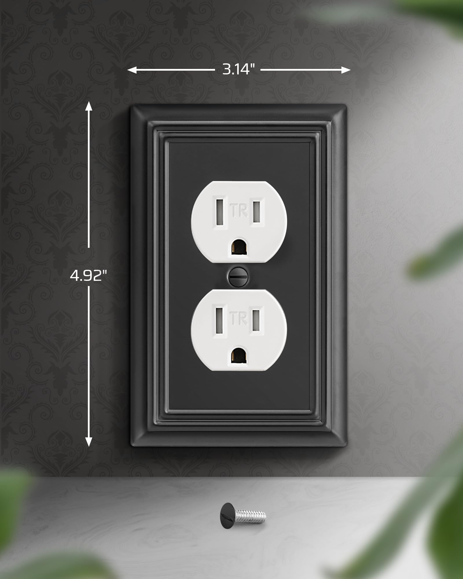 Foto 7 | Cubiertas Metálicas Para Enchufes Dewenwils, Paquete De 4 Unidades, Negras, 12,4 X 8 Pulgadas, Eléctricas - Ve