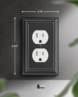 Foto 7 | Cubiertas Metálicas Para Enchufes Dewenwils, Paquete De 4 Unidades, Negras, 12,4 X 8 Pulgadas, Eléctricas - Ve