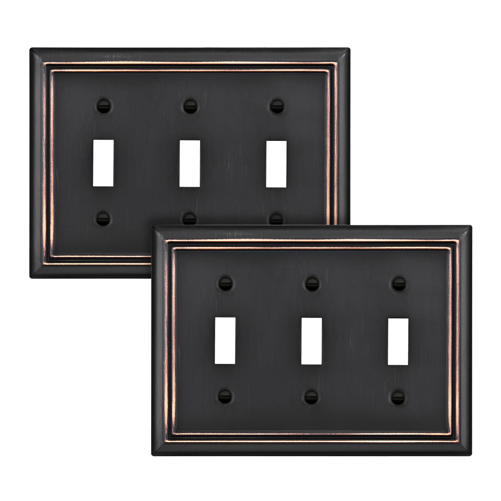 Foto 1 | Placas De Pared De Triple Palanca Dewenwils, Bronce Envejecido, Paquete De 2 - Venta Internacional.