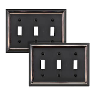 Foto 1 | Placas De Pared De Triple Palanca Dewenwils, Bronce Envejecido, Paquete De 2 - Venta Internacional.