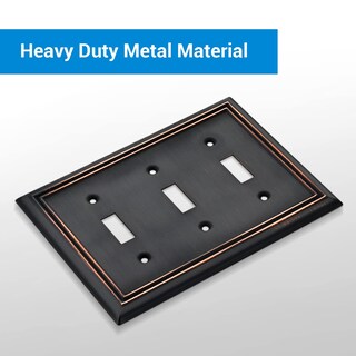 Foto 3 | Placas De Pared De Triple Palanca Dewenwils, Bronce Envejecido, Paquete De 2 - Venta Internacional.
