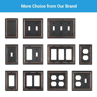 Foto 7 | Placas De Pared De Triple Palanca Dewenwils, Bronce Envejecido, Paquete De 2 - Venta Internacional.