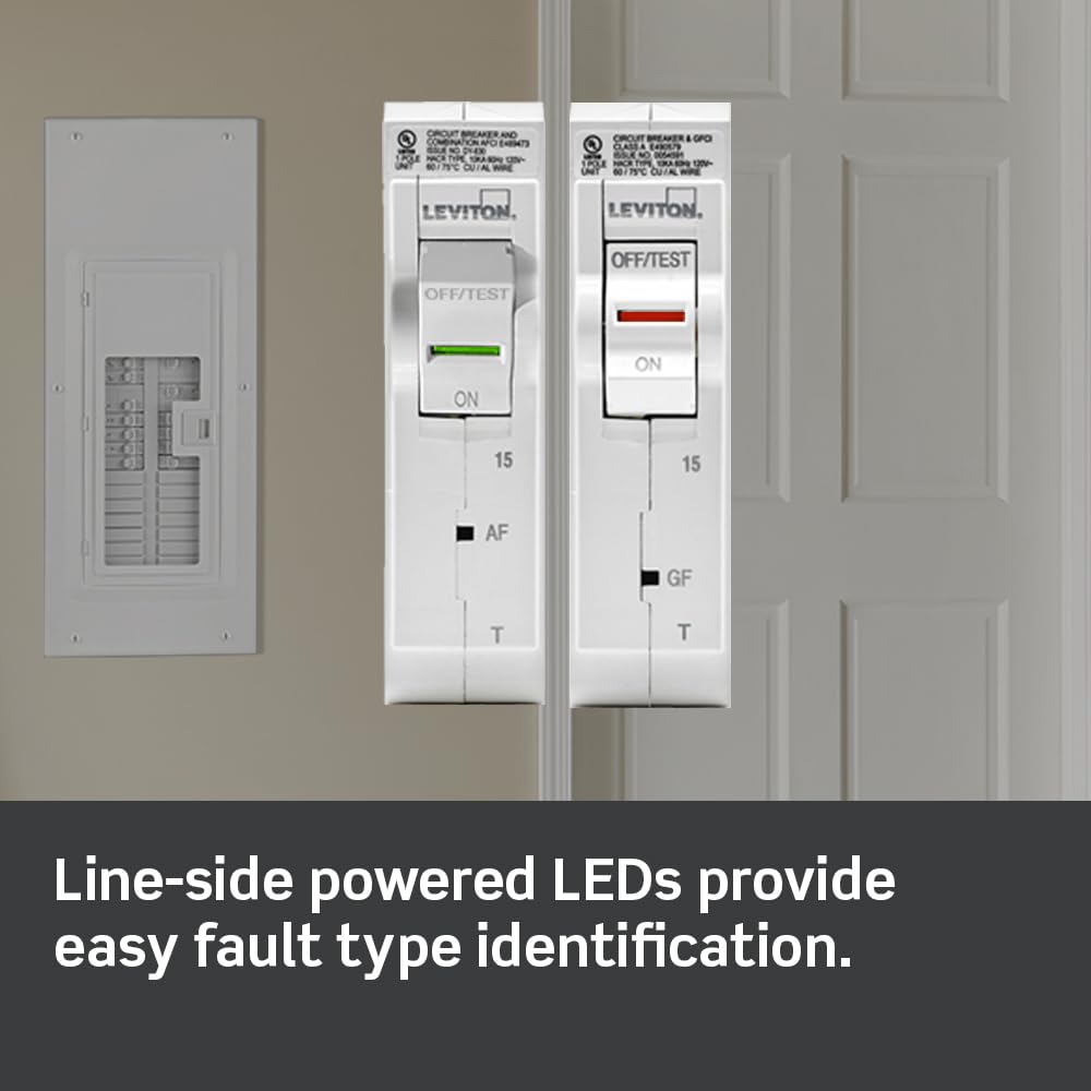 Foto 4 | Disyuntor Leviton Lb220-t 20a, 2 Polos 120/240 Vac, Blanco - Venta Internacional.