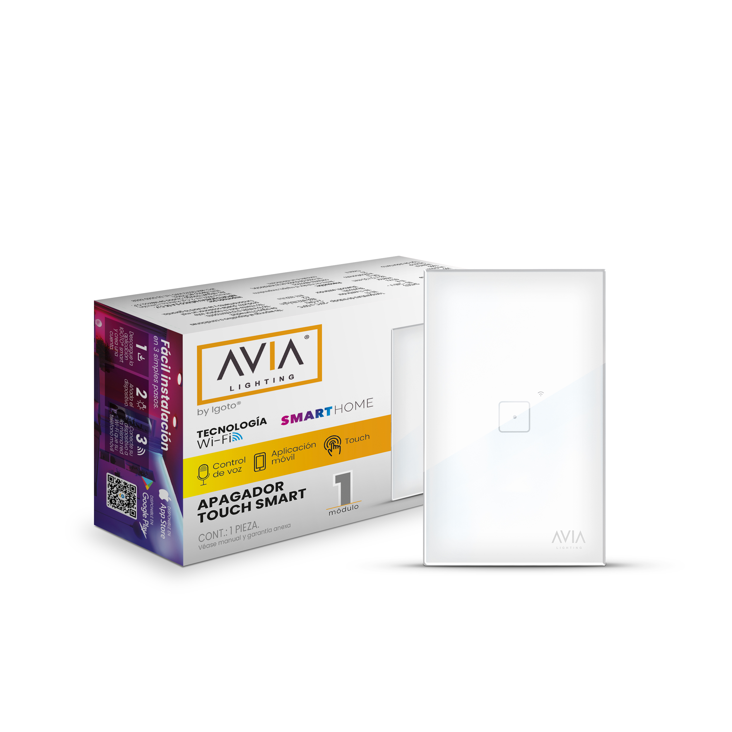 Foto 1 | Apagador Smart Home Touch 1 Interruptor Programable Escalera O Sencillo Compatible Con Alexa Y Google Home