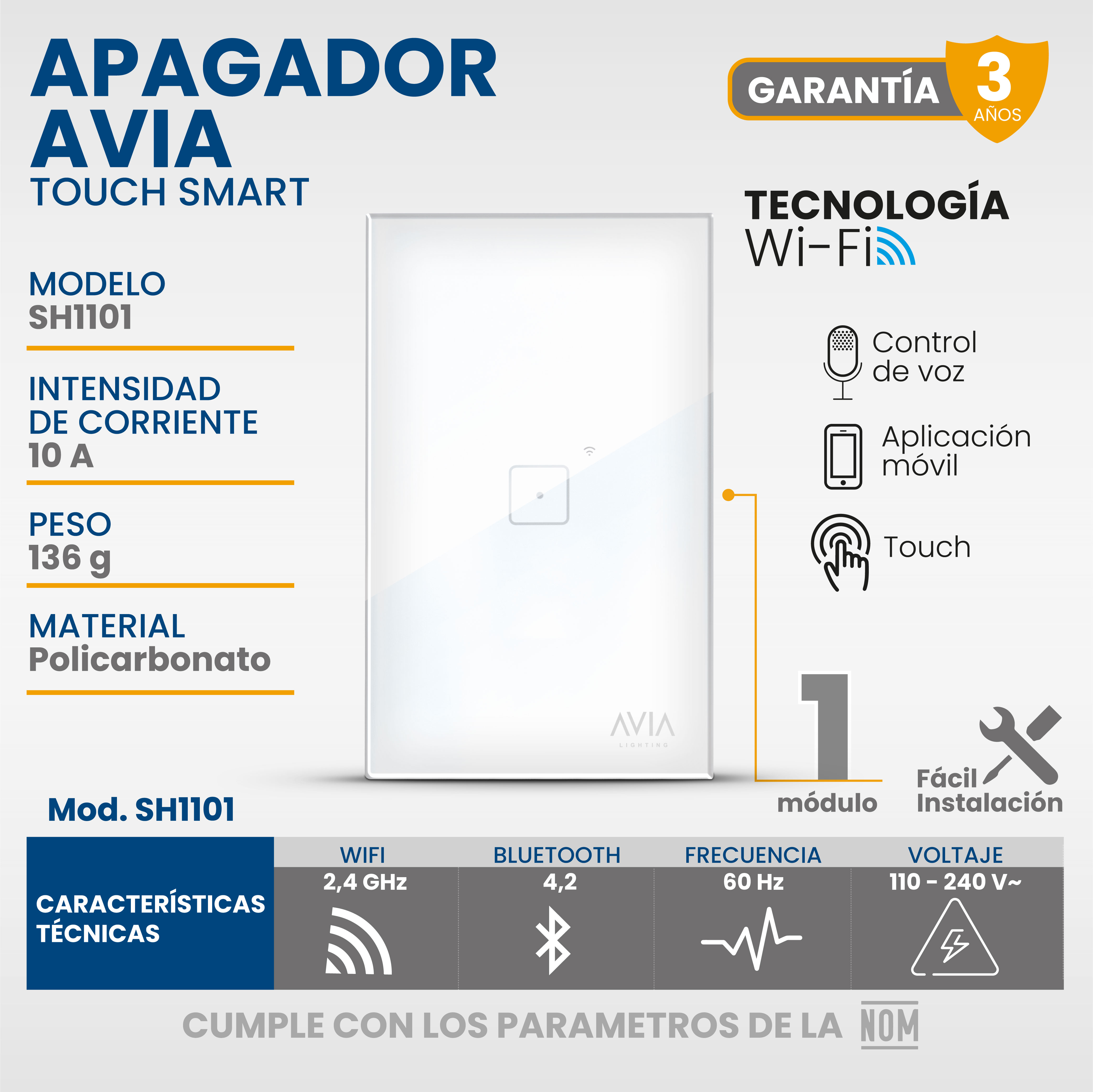 Foto 6 pulgar | Apagador Smart Home Touch 1 Interruptor Programable Escalera O Sencillo Compatible Con Alexa Y Google Home