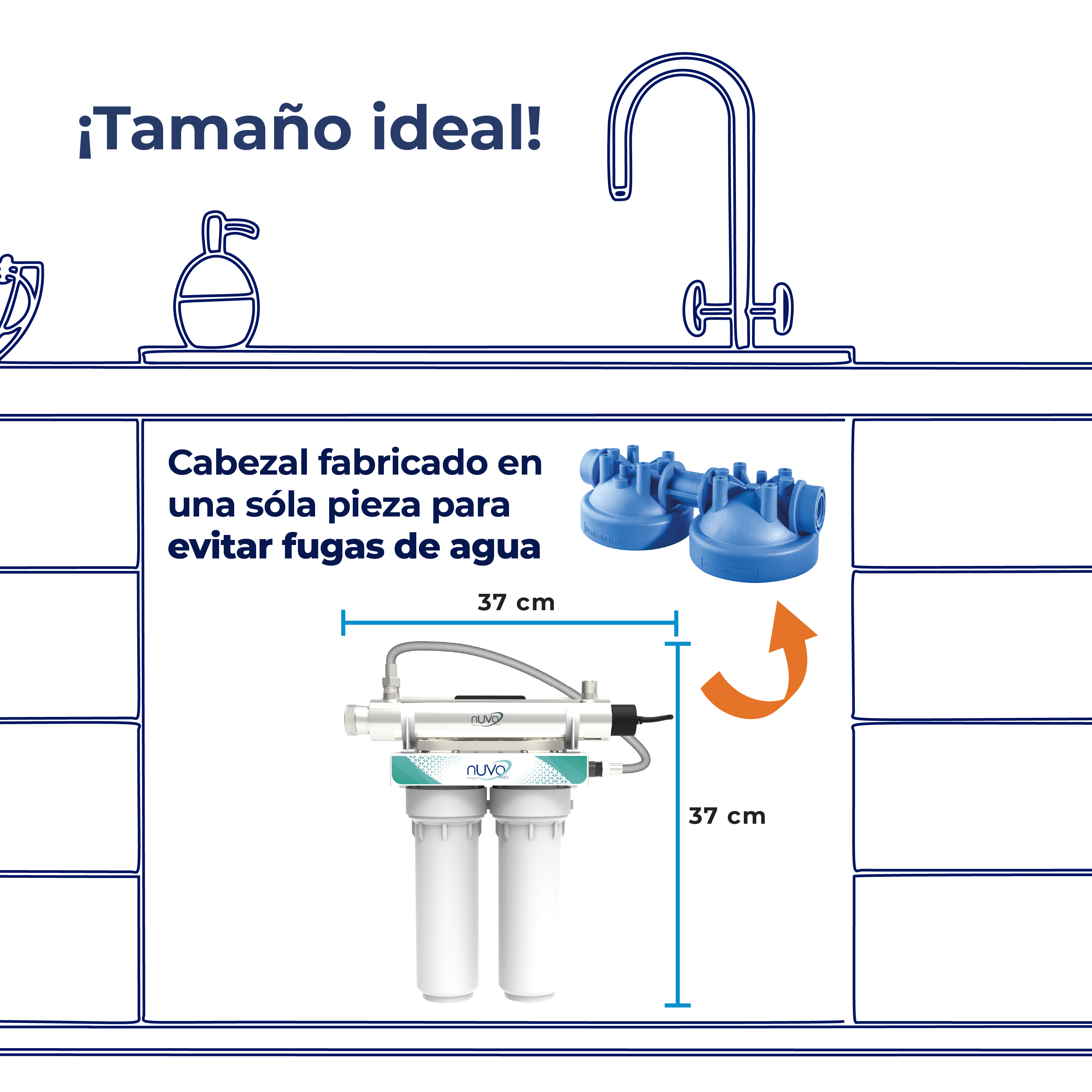 Foto 6 pulgar | Purificador De Agua Bajo Tarja A 3 Pasos Con Luz Uv Instapura Nuvo Pro Capacidad 2 Galones Por Minuto