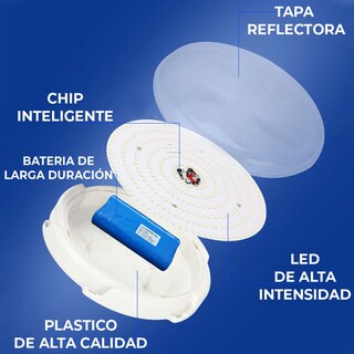 Foto 2 | Lámpara LED Empotrable Ele-gate LED5250W color Blanco con Panel Solar y Control IR LED5250W