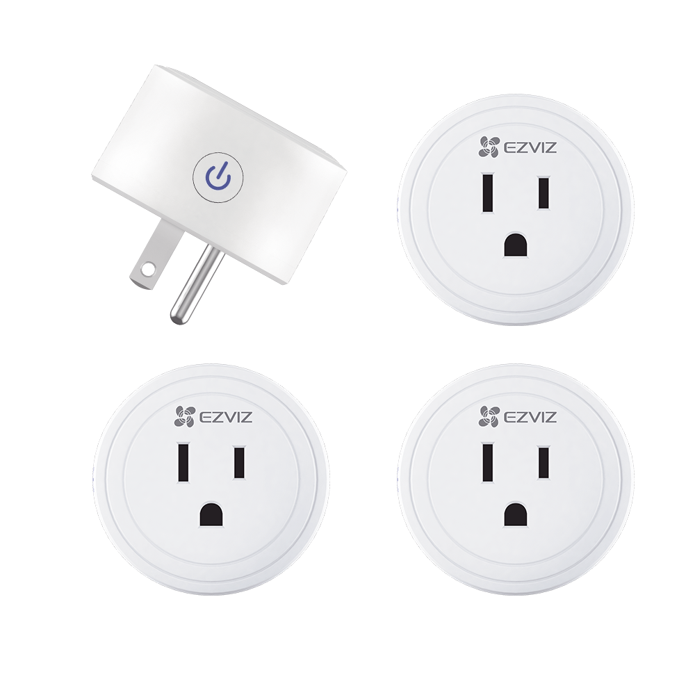 Enchufe Inteligente Ezviz con Wi-fi color Blanco Kit 4 Piezas