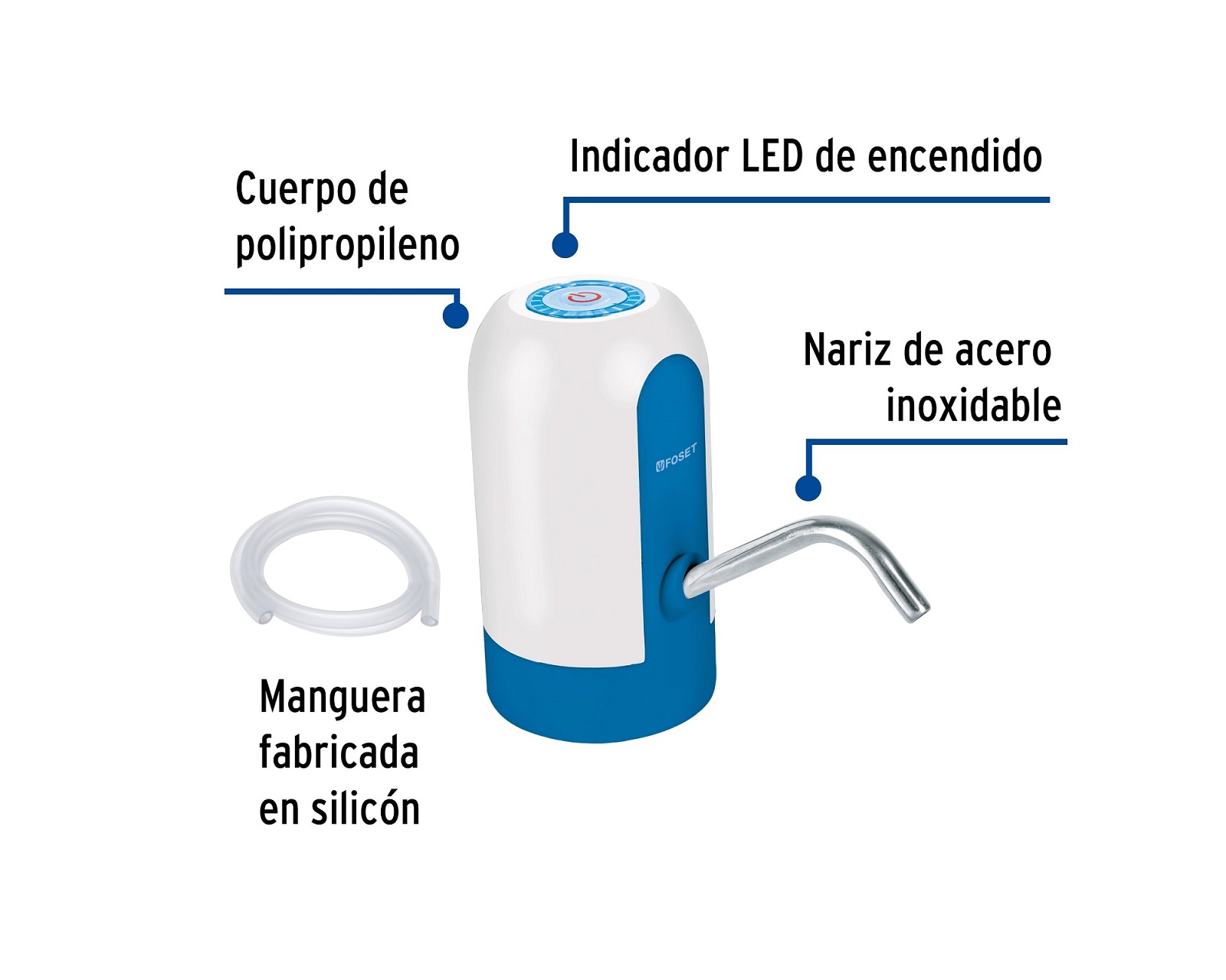 Foto 2 | Dispensador Truper De Agua Automático Para Garrafón Recargable USB